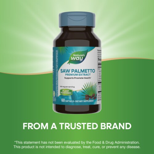 Nature's Way Saw Palmetto Standardized Softgels 160mg Perspective: bottom