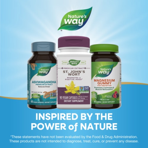 Nature's Way St. John's Wort Standardized Capsules Perspective: bottom