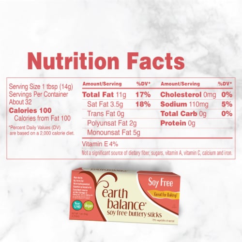 Earth Balance Soy Free Buttery Sticks - Salted Vegan Butter Alternative Perspective: bottom