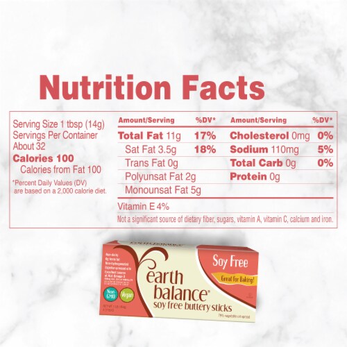 Earth Balance Soy Free Buttery Sticks - Salted Vegan Butter Alternative Perspective: bottom