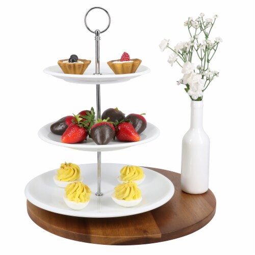 BIA Cordon Bleu 3-Tier Porcelain Cake/Serving Stand - White Perspective: bottom