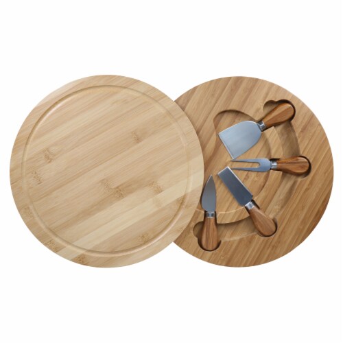 Danesco Bamboo Cheese Board and Knife Set Perspective: bottom
