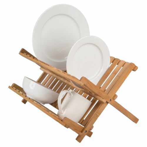 BIA Cordon Bleu Danesco Collapsible Bamboo Dish Rack Perspective: bottom