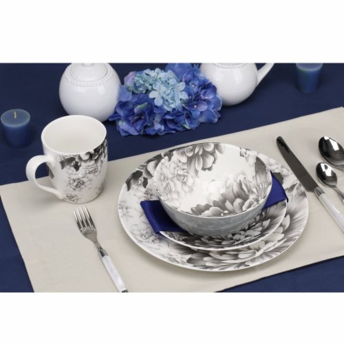 BIA Cordon Bleu Peony Dinnerware Place Set - Gray Perspective: bottom