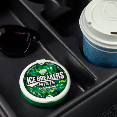 ICE BREAKERS Spearmint Sugar Free Mints Tin Perspective: bottom