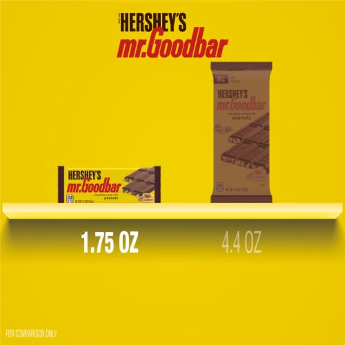 HERSHEY'S MR. GOODBAR Chocolate with Peanuts Full Size Candy Bar Perspective: bottom