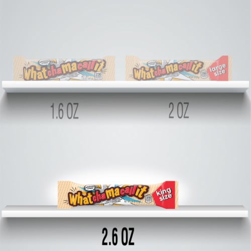 WHATCHAMACALLIT Chocolate Caramel Peanut Crisps King Size Candy Bar Perspective: bottom