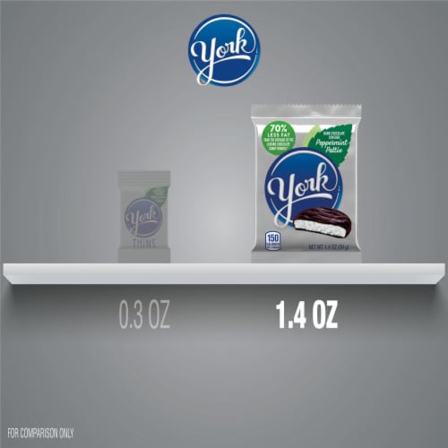 YORK Dark Chocolate Peppermint Patties Candy Pack Perspective: bottom