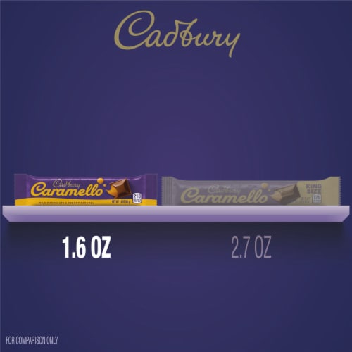 CADBURY CARAMELLO Milk Chocolate Caramel Candy Bar Perspective: bottom
