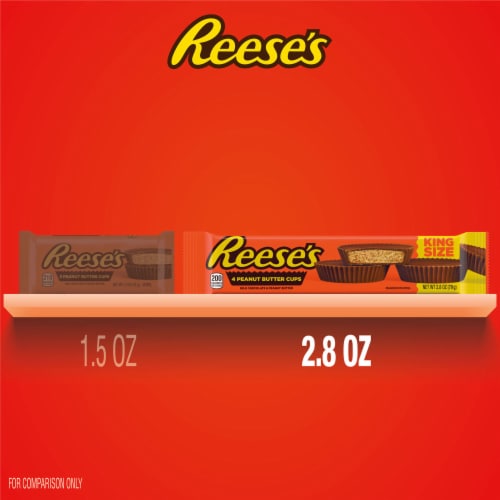 REESE'S Milk Chocolate King Size Peanut Butter Cups Candy Bar Perspective: bottom