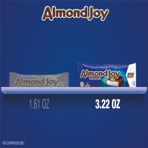 ALMOND JOY Coconut and Almond Chocolate King Size Candy Bars Perspective: bottom