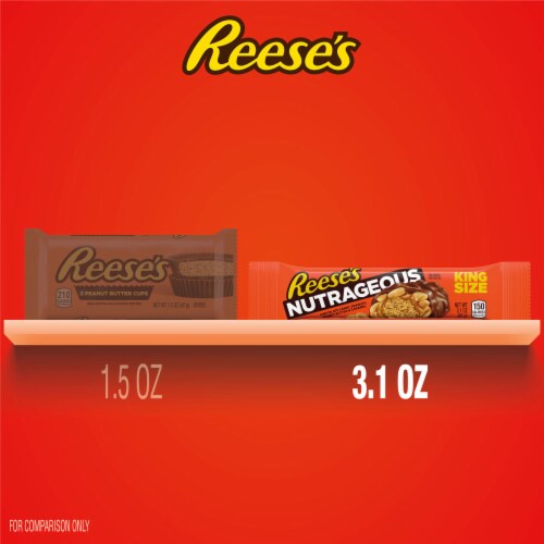 REESE'S NUTRAGEOUS Peanut Butter Caramel Peanut King Size Candy Bar Perspective: bottom