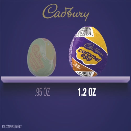 CADBURY Milk Chocolate Caramel Egg Easter Candy Egg Perspective: bottom