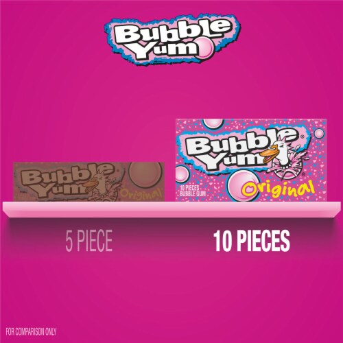 BUBBLE YUM Original Flavored Chewy Bubble Gum Pack Perspective: bottom