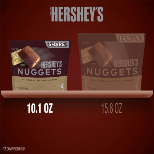 HERSHEY'S NUGGETS Milk Chocolate with Almonds Christmas Candy Share Pack Perspective: bottom