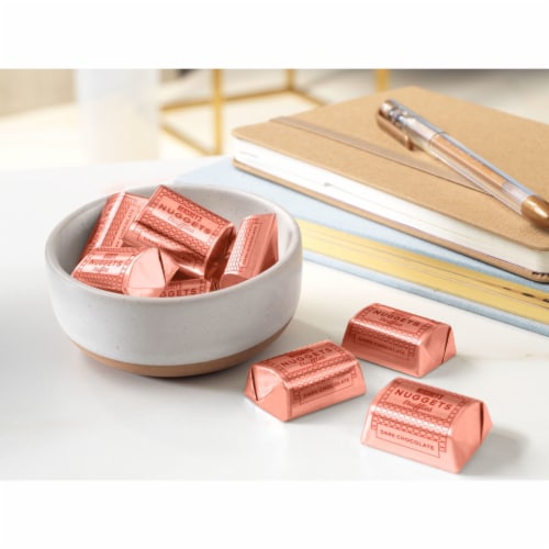 HERSHEY'S NUGGETS Dark Chocolate Truffles Candy Share Pack Perspective: bottom