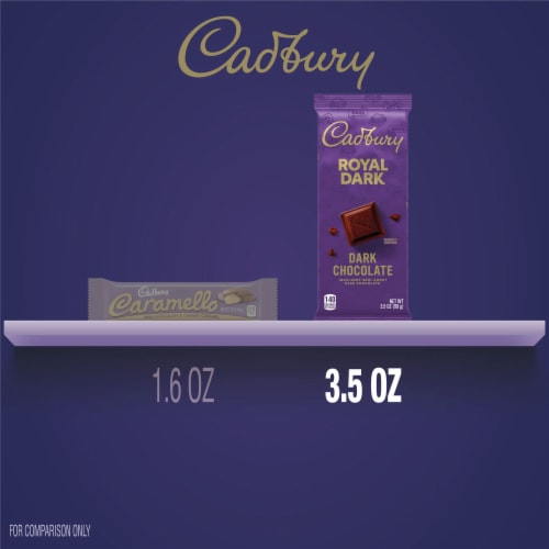 CADBURY ROYAL DARK Indulgent Semi Sweet Dark Chocolate Candy Bar Perspective: bottom