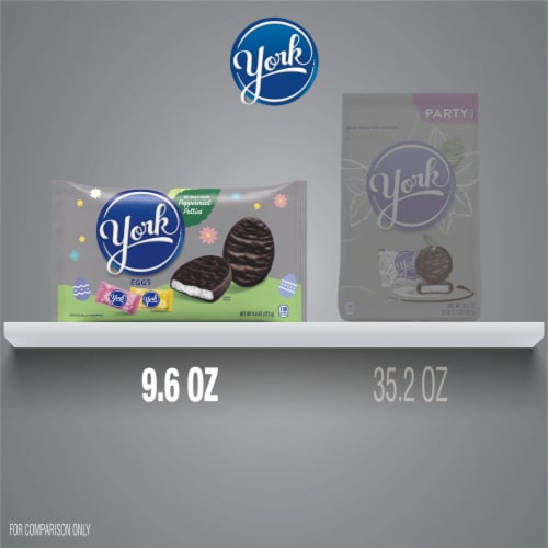 YORK Dark Chocolate Peppermint Patties Eggs Easter Candy Bag Perspective: bottom