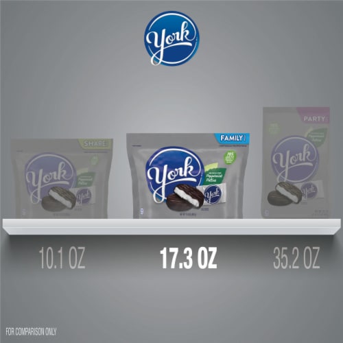 YORK Dark Chocolate Peppermint Patties Candy Family Pack Perspective: bottom