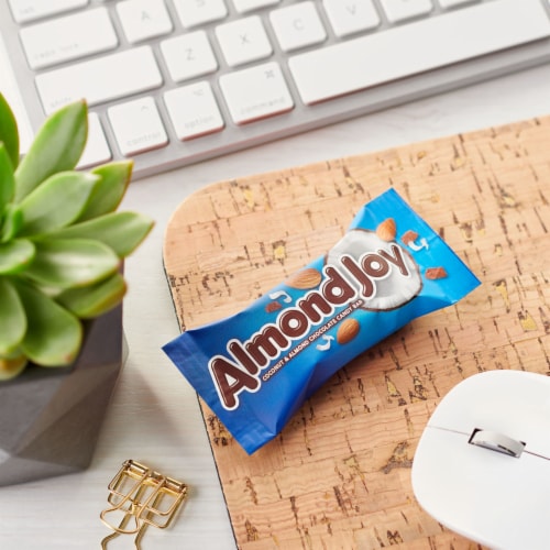 ALMOND JOY Coconut and Almond Chocolate Snack Size Candy Bars Perspective: bottom