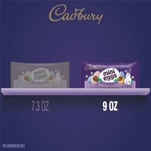 CADBURY MINI EGGS Milk Chocolate with a Crisp Sugar Shell Treats Easter Candy Bag Perspective: bottom