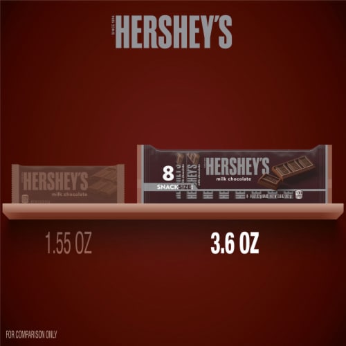 HERSHEY'S Milk Chocolate Snack Size Candy Bars Perspective: bottom