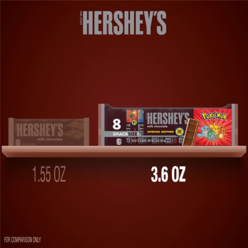 HERSHEY'S Milk Chocolate Snack Size Pokemon Candy Bars Perspective: bottom