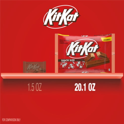 KIT KAT® Milk Chocolate Wafer Snack Size Christmas Candy Jumbo Bag Perspective: bottom