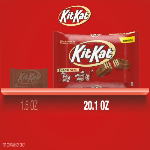 KIT KAT® Milk Chocolate Wafer Snack Size Candy Jumbo Bag Perspective: bottom