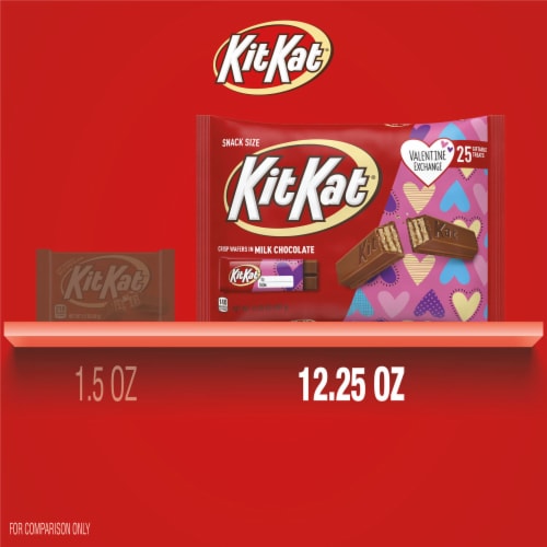 KIT KAT® Milk Chocolate Wafer Snack Size Valentine's Day Candy Bag Perspective: bottom