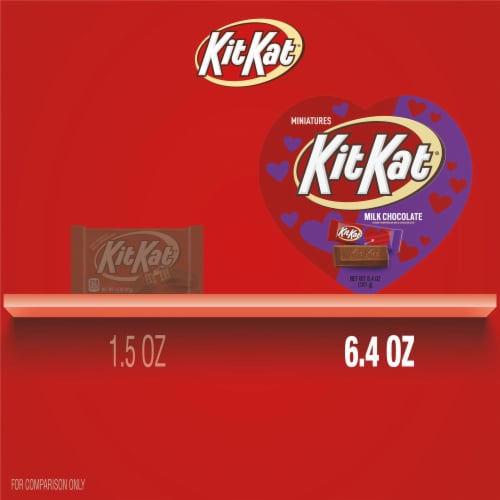 KIT KAT® Miniatures Milk Chocolate Wafer Bars Valentine Candy Gift Box Perspective: bottom