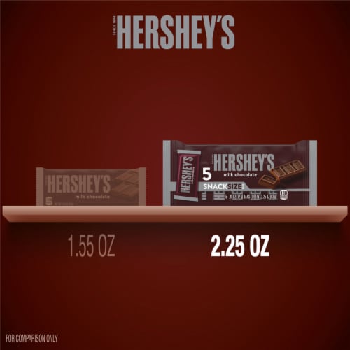 HERSHEY'S Milk Chocolate Snack Size Candy Bars Perspective: bottom
