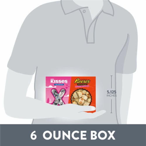 HERSHEY'S and REESE'S Assorted Milk Chocolate Valentine Candy Gift Box Perspective: bottom