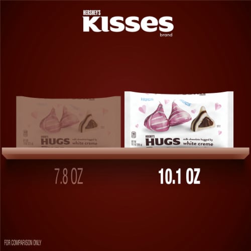 HERSHEY'S HUGS Milk Chocolate and White Creme Valentine's Day Candy Bag Perspective: bottom