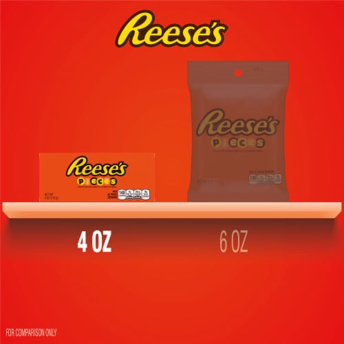REESE'S PIECES Peanut Butter In a Crunchy Shell Christmas Candy Box Perspective: bottom