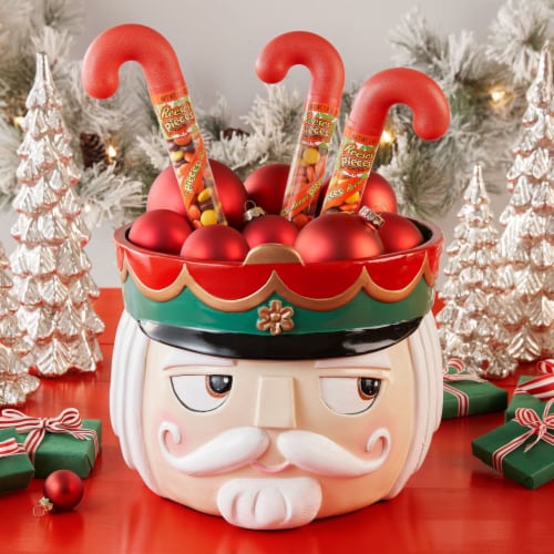REESE'S PIECES Peanut Butter Christmas Candy Plastic Cane Perspective: bottom