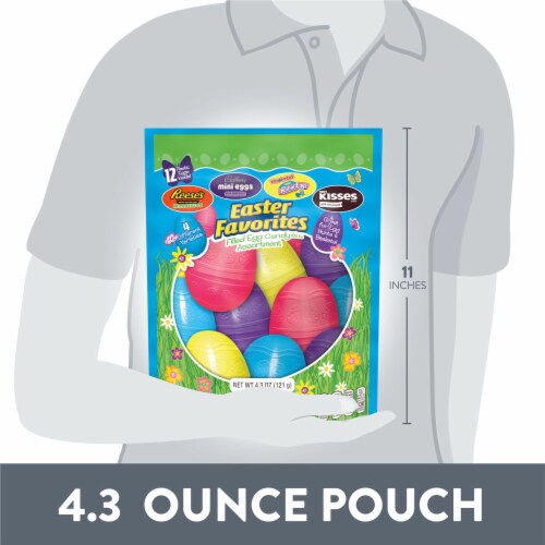 Hershey Chocolate Assortment Treats Easter Candy Filled Plastic Eggs Perspective: bottom
