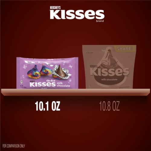 HERSHEY'S KISSES Milk Chocolate Tie Dye Easter Candy Bag Perspective: bottom