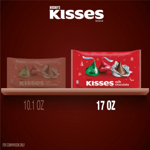 HERSHEY'S KISSES Milk Chocolate Christmas Candy Bag Perspective: bottom