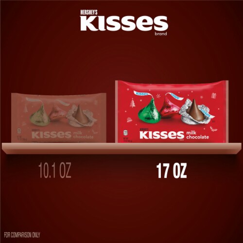 HERSHEY'S KISSES Milk Chocolate Christmas Candy Bag Perspective: bottom