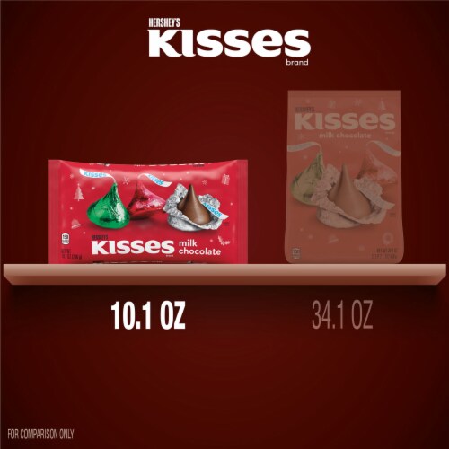 HERSHEY'S KISSES Milk Chocolate Christmas Candy Bag Perspective: bottom