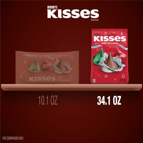 HERSHEY'S KISSES Milk Chocolate Christmas Candy Bag Perspective: bottom