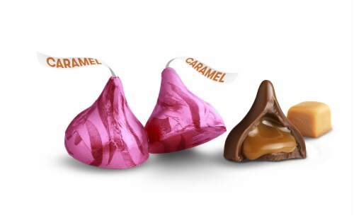 Hershey's Kisses Caramel Filled Milk Chocolate Candy Perspective: bottom