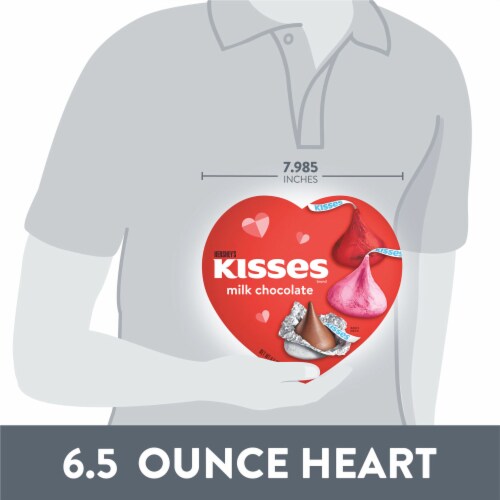 HERSHEY'S KISSES Milk Chocolate Valentine Candy Gift Box Perspective: bottom