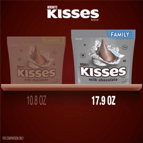 HERSHEY'S KISSES Milk Chocolate Candy Family Pack Perspective: bottom