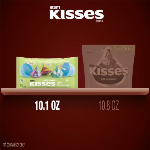 HERSHEY'S KISSES Milk Chocolate Easter Candy Bag Perspective: bottom