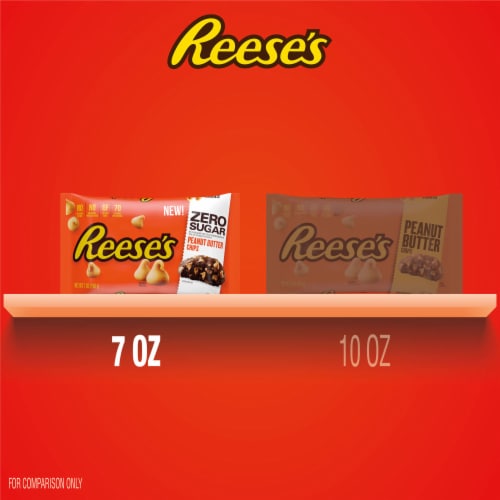 REESE'S Zero Sugar Peanut Butter Baking Chips Bag Perspective: bottom