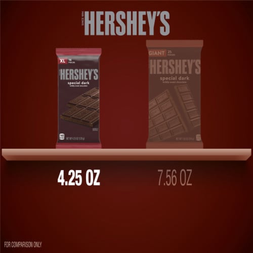 HERSHEY'S SPECIAL DARK Mildly Sweet Chocolate XL Candy Bar Perspective: bottom
