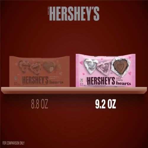HERSHEY'S Milk Chocolate Hearts Valentine Candy Bag Perspective: bottom