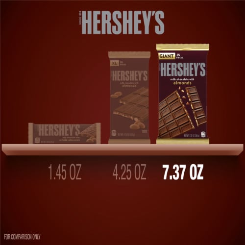HERSHEY'S Milk Chocolate with Almonds Giant Candy Bar Perspective: bottom